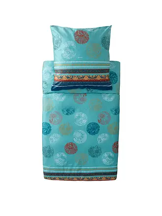 BASSETTI | Ropa de cama de satén 70x90cm / 140x200cm FLORENCE Turquesa | 
